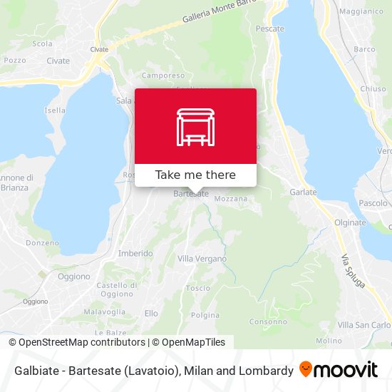 Galbiate - Bartesate (Lavatoio) map