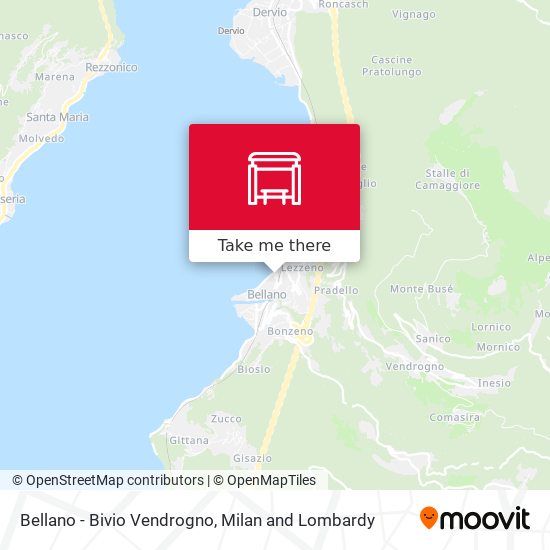 Bellano - Bivio Vendrogno map