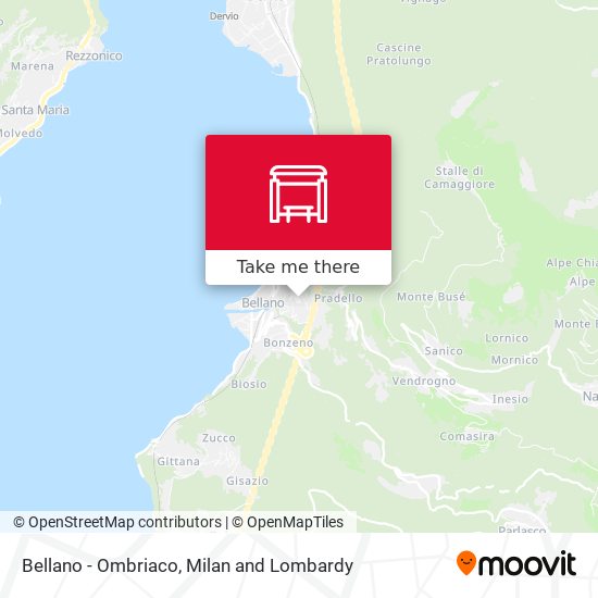 Bellano - Ombriaco map