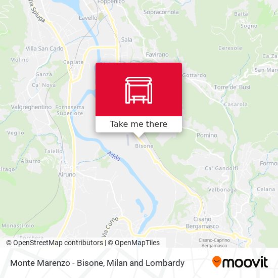 Monte Marenzo - Bisone map