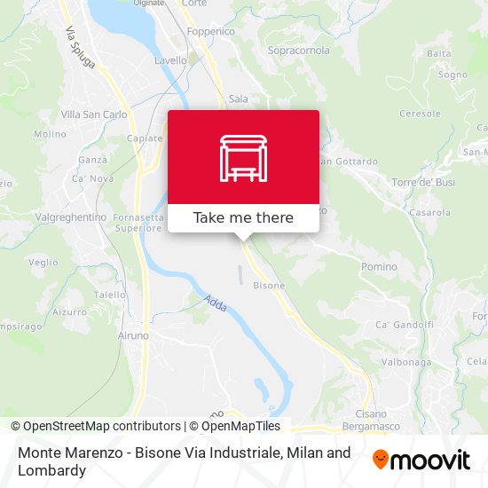 Monte Marenzo - Bisone Via Industriale map