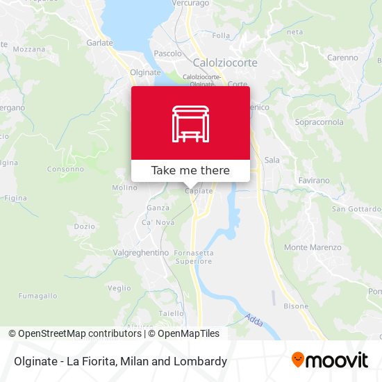 Olginate - La Fiorita map