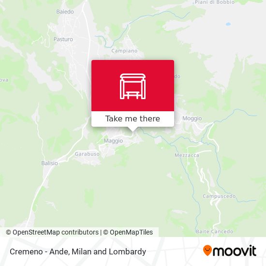 Cremeno - Ande map