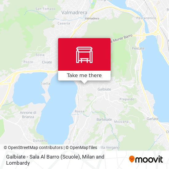 Galbiate - Sala Al Barro (Scuole) map