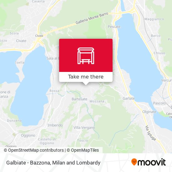 Galbiate - Bazzona map