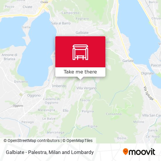 Galbiate - Palestra map