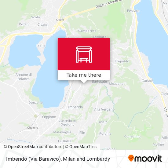 Imberido (Via Baravico) map