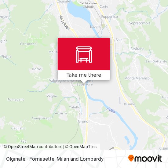 Olginate - Fornasette map