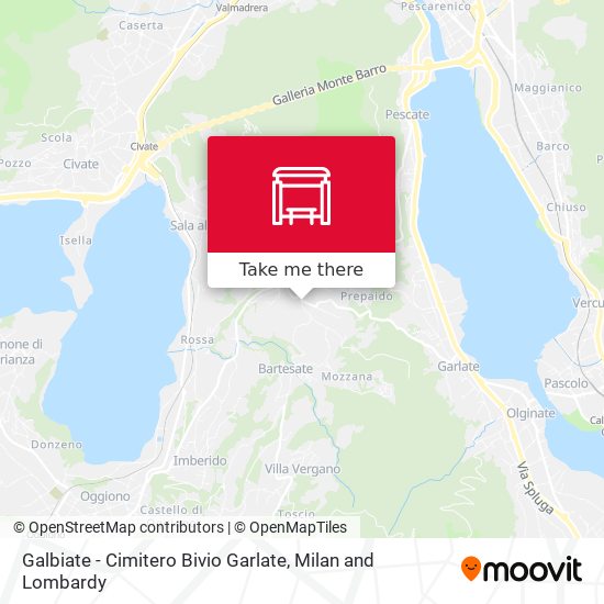 Galbiate - Cimitero Bivio Garlate map