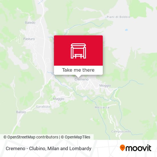 Cremeno - Clubino map