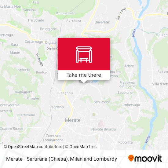 Merate - Sartirana (Chiesa) map