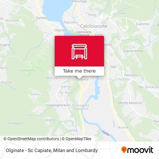 Olginate - Sc Capiate map