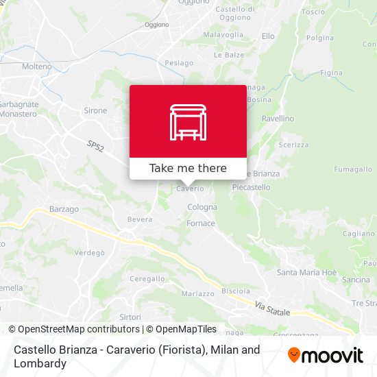 Castello Brianza - Caraverio (Fiorista) map