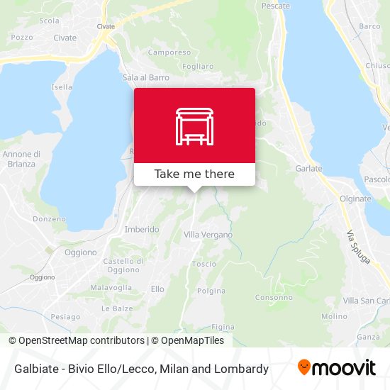 Galbiate - Bivio Ello/Lecco map