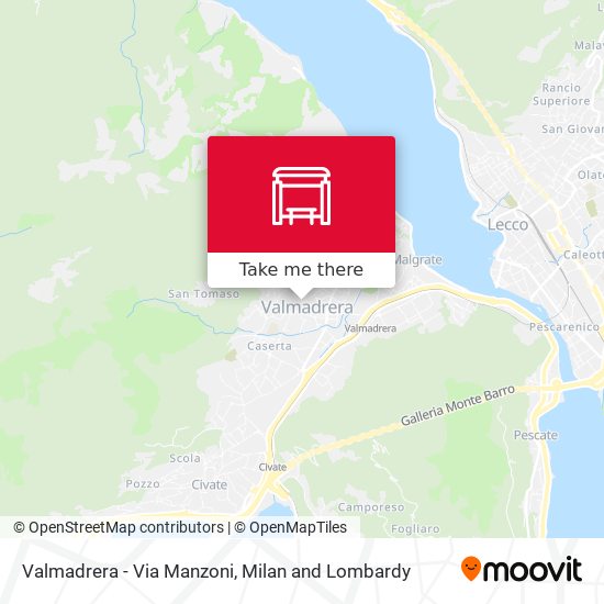 Valmadrera - Via Manzoni map