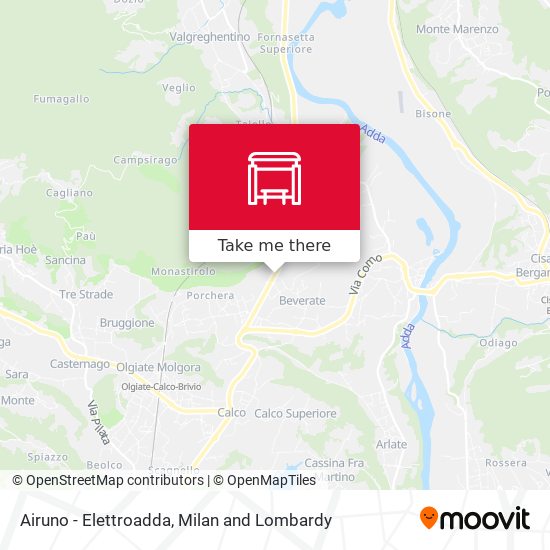 Airuno - Elettroadda map