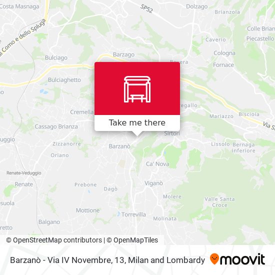 Barzanò - Via IV Novembre, 13 map