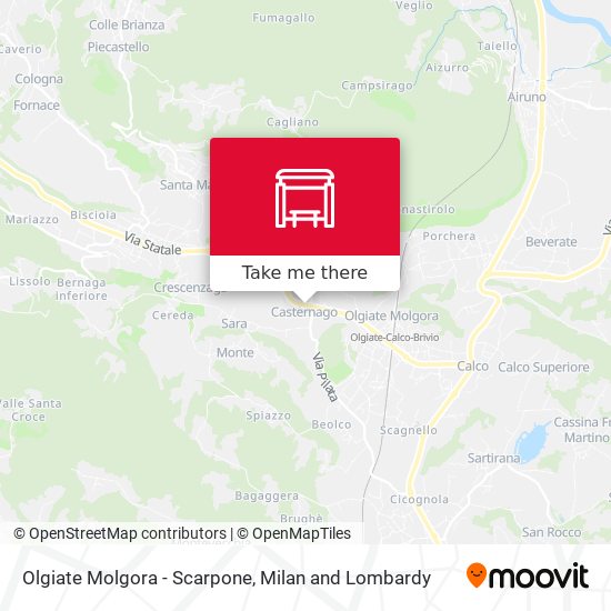 Olgiate Molgora - Scarpone map