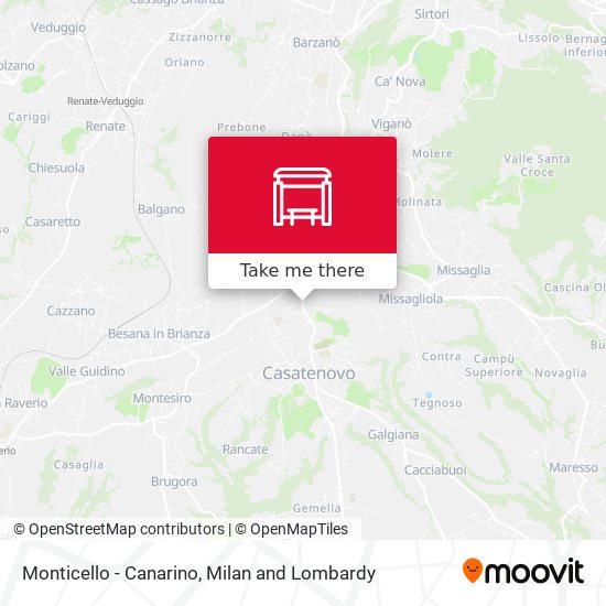 Monticello - Canarino map