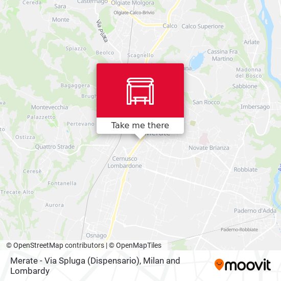 Merate - Via Spluga (Dispensario) map