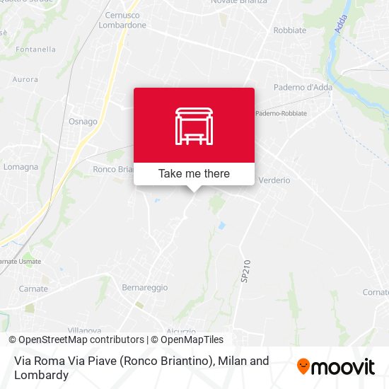 Via Roma Via Piave (Ronco Briantino) map