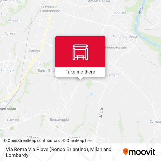 Via Roma Via Piave (Ronco Briantino) map