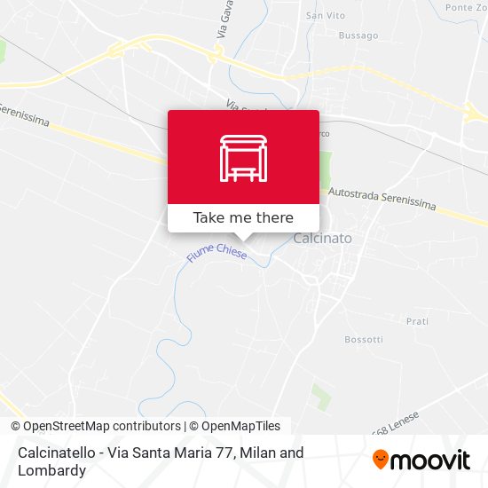 How to get to Calcinatello - Via Santa Maria 77 in Calcinato by