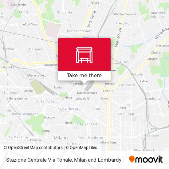 Stazione Centrale Via Tonale map