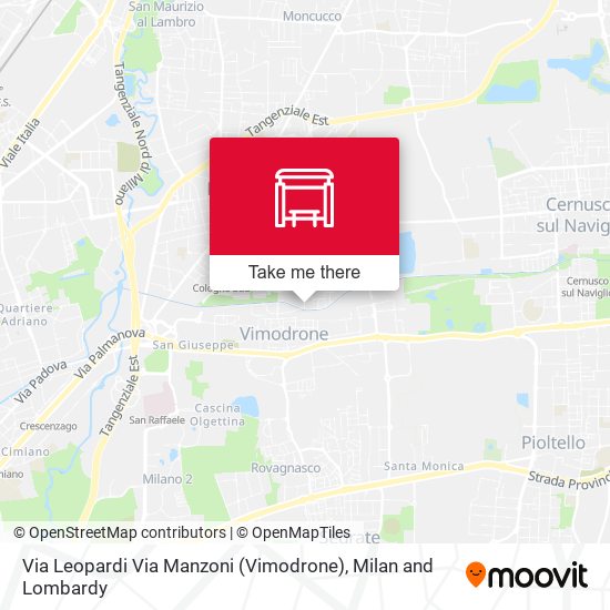 Via Leopardi Via Manzoni (Vimodrone) map