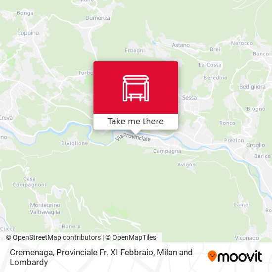 Cremenaga, Provinciale Fr. XI Febbraio map
