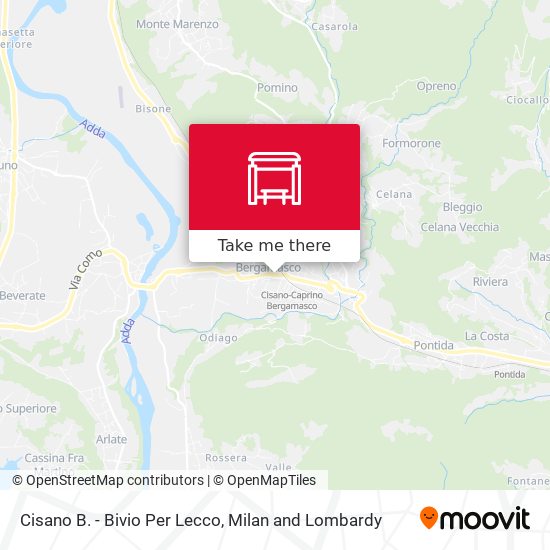 Cisano B. - Bivio Per Lecco map