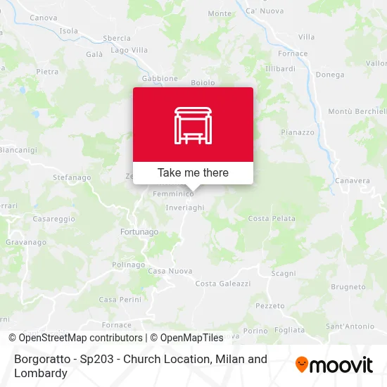 Borgoratto - Sp203 - Church Location map