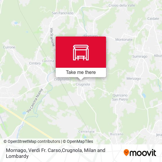 Mornago, Verdi Fr. Carso,Crugnola map