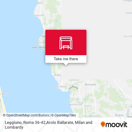 Leggiuno, Roma 36-42,Arolo Ballarate map