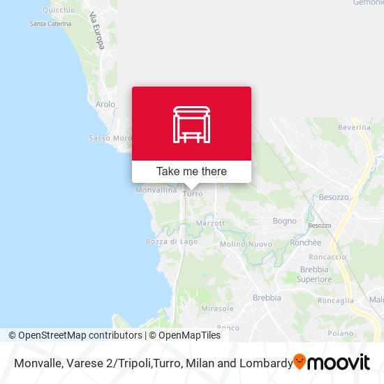 Monvalle, Varese 2 / Tripoli,Turro map