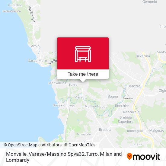 Monvalle, Varese / Massino Spva32,Turro map