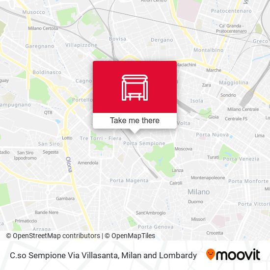 C.so Sempione Via Villasanta map