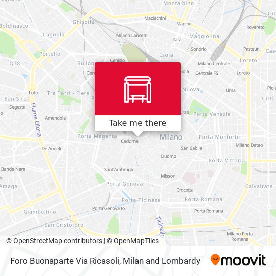 Foro Buonaparte Via Ricasoli map