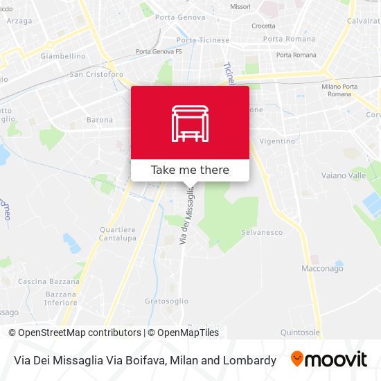 Via Dei Missaglia Via Boifava map