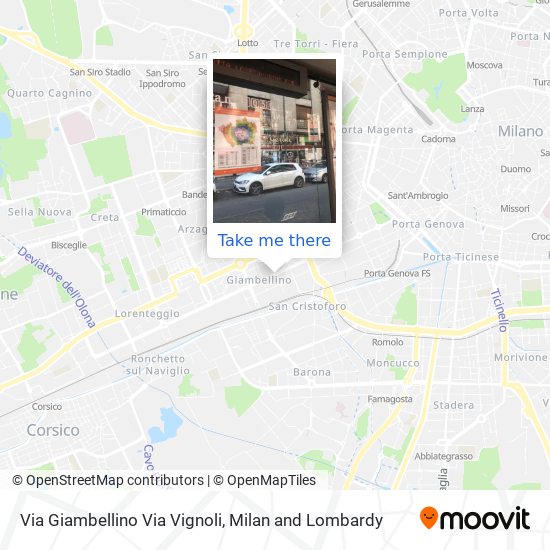 Via Giambellino Via Vignoli map
