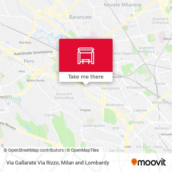 Via Gallarate Via Rizzo map