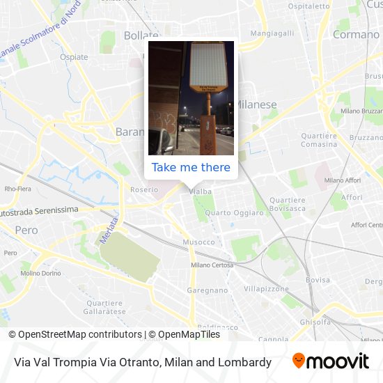 Via Val Trompia Via Otranto map