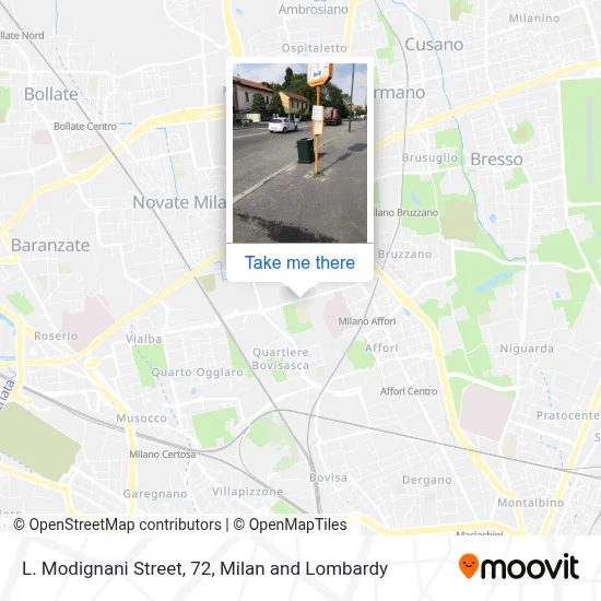 L. Modignani Street, 72 map