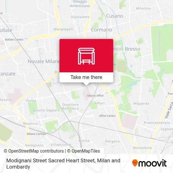Modignani Street Sacred Heart Street map