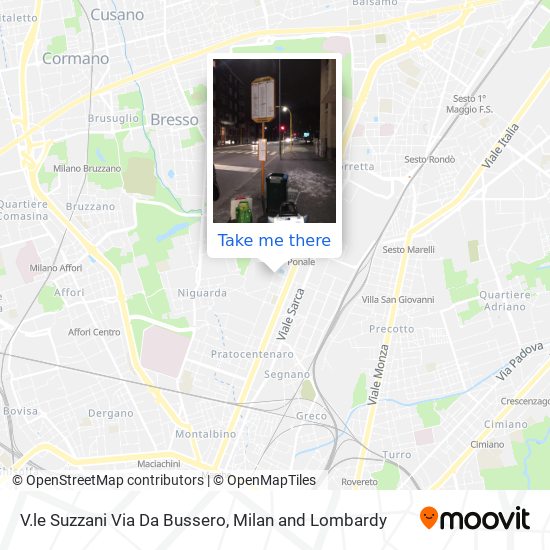 V.le Suzzani Via Da Bussero map