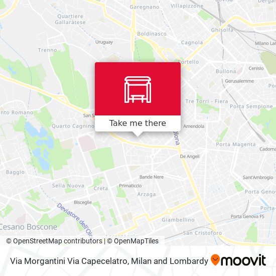 Via Morgantini Via Capecelatro map