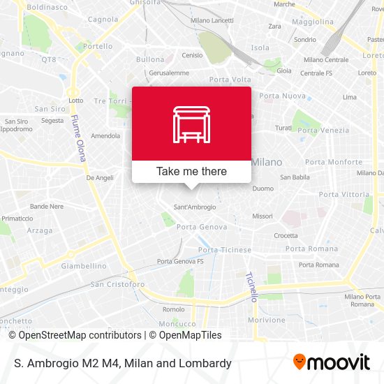 S. Ambrogio M2 M4 map