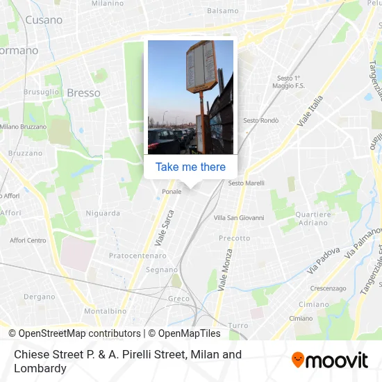 Chiese Street P. & A. Pirelli Street map