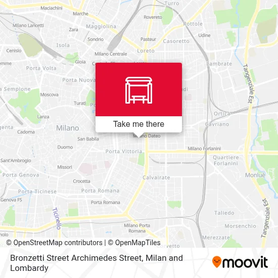 Bronzetti Street Archimedes Street map