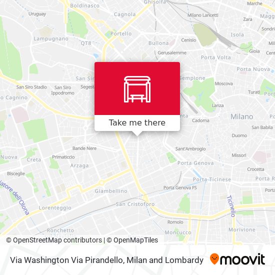 Via Washington Via Pirandello map